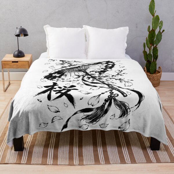 Item preview, Sumi-e Wagasa Amid Falling Sakura designed and sold by bapupa.
