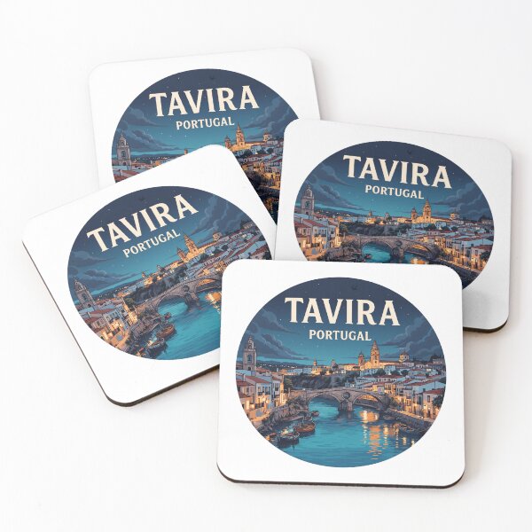 Item preview, Tavira Portugal: Vintage Algarve City at Night designed and sold by CircinusStore.