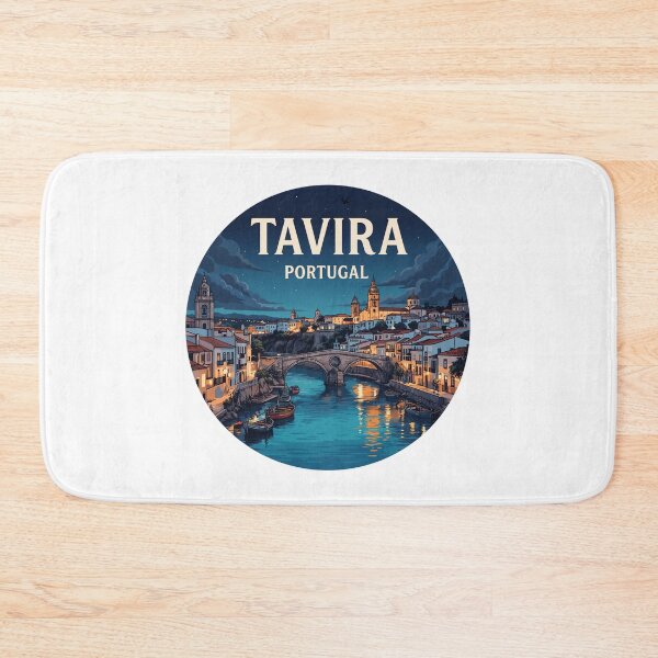 Item preview, Tavira Portugal: Vintage Algarve City at Night designed and sold by CircinusStore.