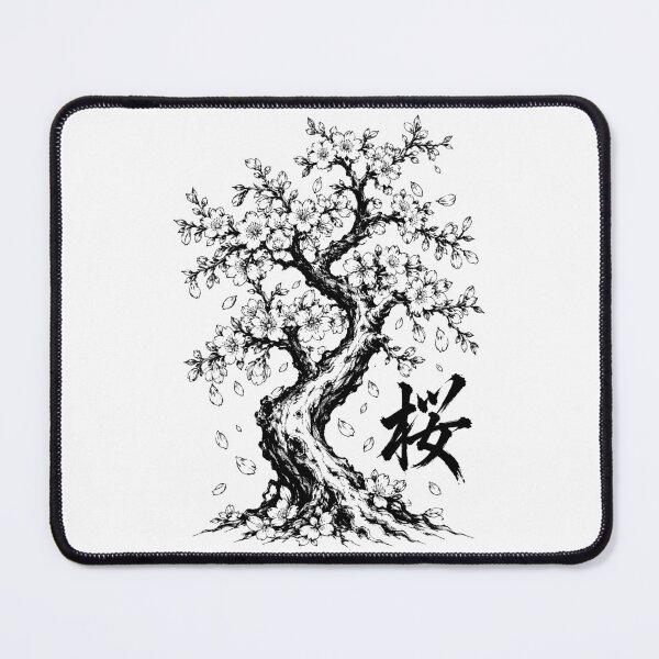 Item preview, Ink Sakura Tree with Calligraphy designed and sold by bapupa.