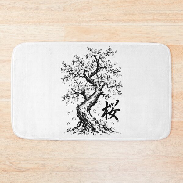 Item preview, Ink Sakura Tree with Calligraphy designed and sold by bapupa.