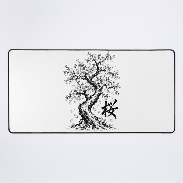 Item preview, Ink Sakura Tree with Calligraphy designed and sold by bapupa.