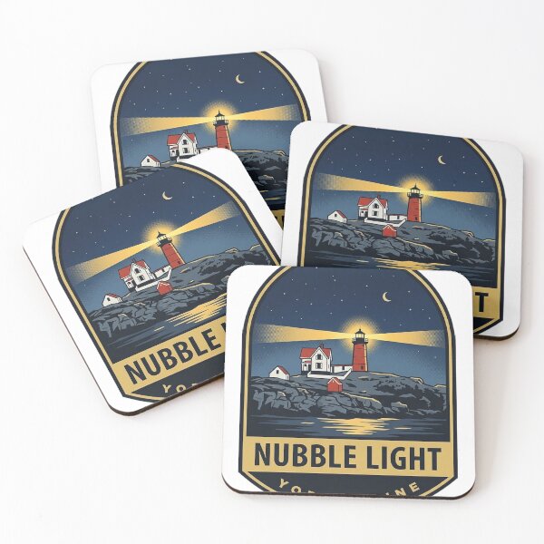 Item preview, Nubble Lighthouse Maine Night Beam Vintage Badge Sticker designed and sold by DetourDgn.