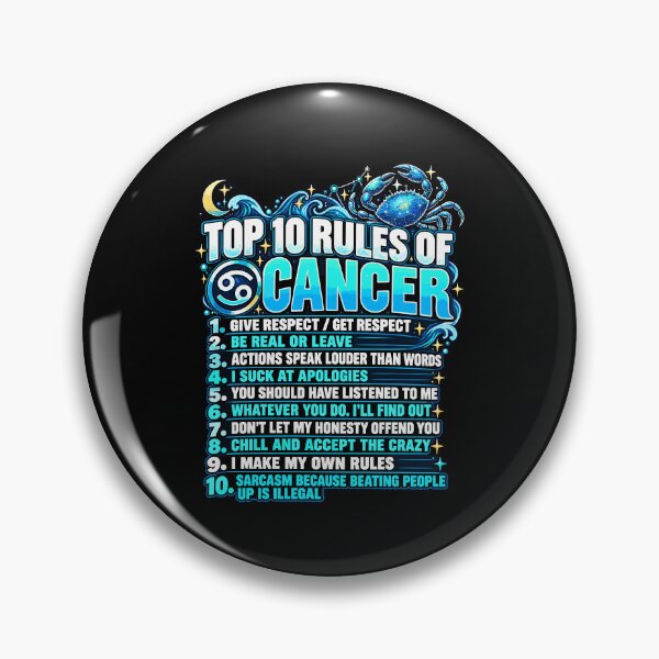 Item preview, Top 10 Rules of Cancer Zodiac Personality Humor Design designed and sold by stmpdwrld.