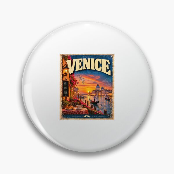 Artikelvorschau, Venedig, Italien – Vintage-Reise: Romantische Kanäle und Gondeln bei Sonnenuntergang entworfen und verkauft von Fleetwood1994.