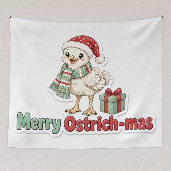 Item preview, Ostrich Christmas Merry Ostrich-mas Gift designed and sold by Soft Merch.
