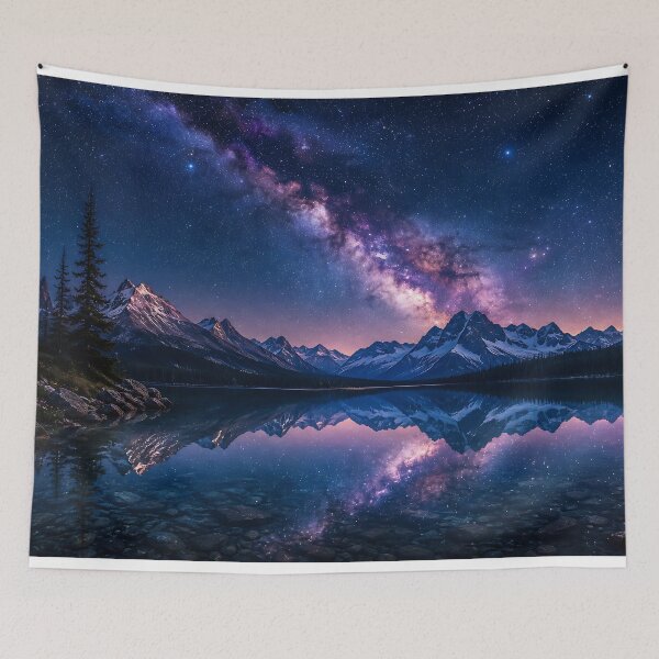 Item preview, Mirror of the Milky Way – Cosmic Mountain Lake designed and sold by ArcanaAbsolute.