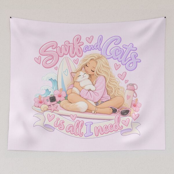 Item preview, Surf and cats is all I need designed and sold by Danielle Official.
