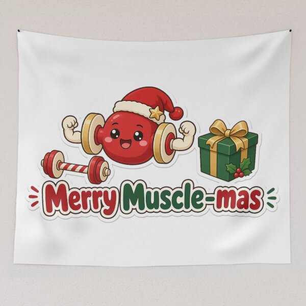 Item preview, Bodybuilding Christmas Merry Muscle-mas Gift designed and sold by Soft Merch.