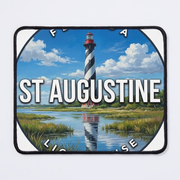 Item preview, St Augustine Lighthouse Florida Marsh Reflection Round Badge Sticker designed and sold by DetourDgn.