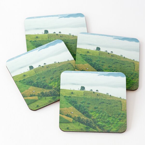 Item preview, Patchwork Slope Above the Clouds — Corn and Banana Fields, Mae Chaem Thailand designed and sold by Jomsunshine.