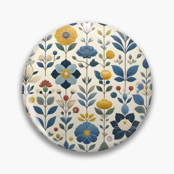 Item preview, Folk Art Scandinavian Floral Pattern designed and sold by Sybille-Yates.
