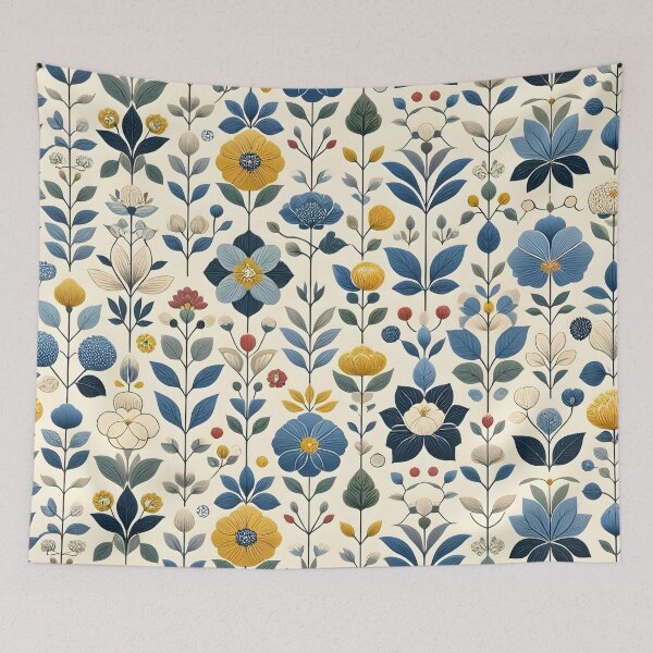 Item preview, Folk Art Scandinavian Floral Pattern designed and sold by Sybille-Yates.
