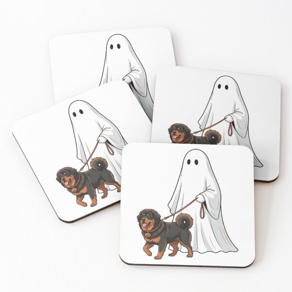 Item preview, Ghost Walking Tibetan Mastiff Halloween Cute Spooky Fluffy Dog Lover designed and sold by raedattia.