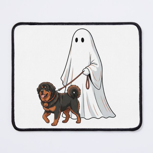 Item preview, Ghost Walking Tibetan Mastiff Halloween Cute Spooky Fluffy Dog Lover designed and sold by raedattia.