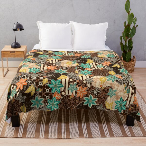 Item preview, batik brown flower style designed and sold by artgate18.