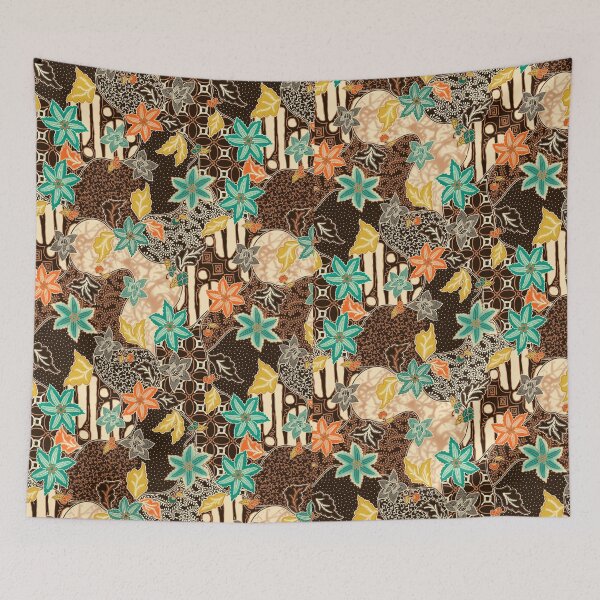 Item preview, batik brown flower style designed and sold by artgate18.