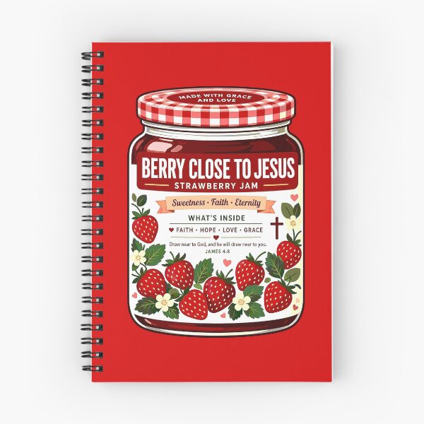 Item preview, Berry Close to Jesus Strawberry Jam – Cute Christian Faith designed and sold by plushism.