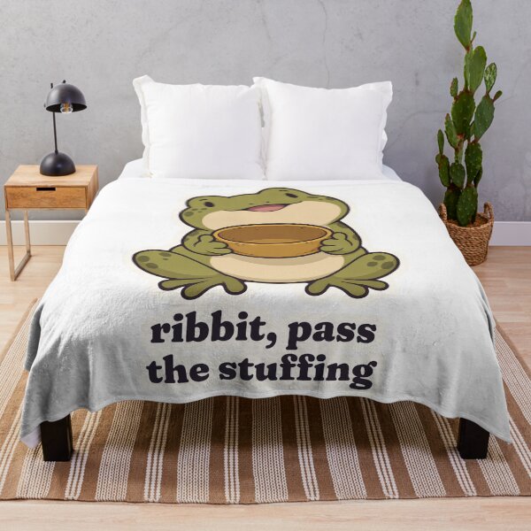 Item preview, Hungry Thanksgiving Frog Ribbit Pass the Stuffing designed and sold by OuqCreations.