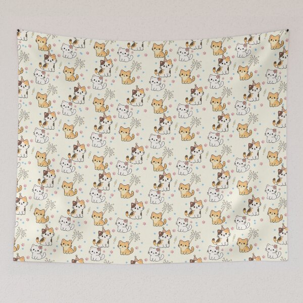 Item preview, Cute Party Cats Seamless Pattern designed and sold by prapapon.