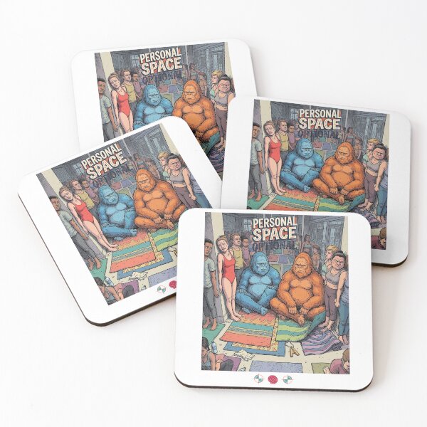 Item preview, Chubby Bigfoot Mat Overlap – Awkward Yoga Studio Funny Illustration designed and sold by Whimsy Trail Co.