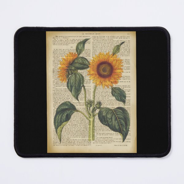 Item preview, Botanical-Print-On-Old-Book-Page---Sunflower designed and sold by neinerami.
