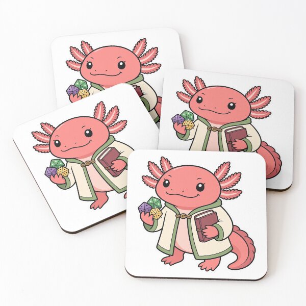 Item preview, Axolotl Fantasy Dungeon Master with Dice and Spellbook – Cute Tabletop Gamer designed and sold by Confuzz1ed.