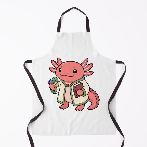 Item preview, Axolotl Fantasy Dungeon Master with Dice and Spellbook – Cute Tabletop Gamer designed and sold by Confuzz1ed.