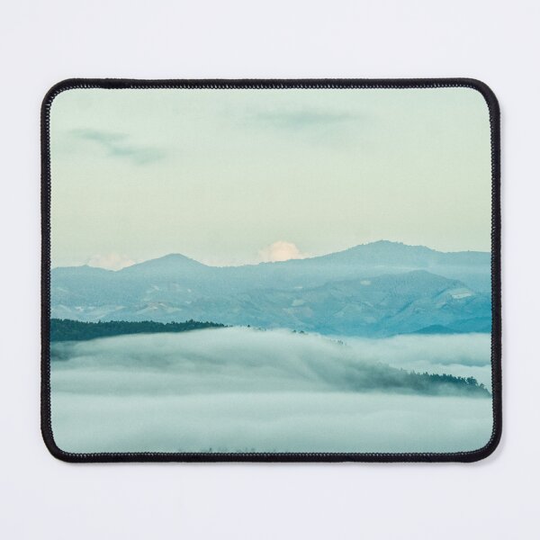 Item preview, Mist Pouring Over the Ridge — Blue Peaks and Pink Clouds at Dawn, Thailand designed and sold by Jomsunshine.