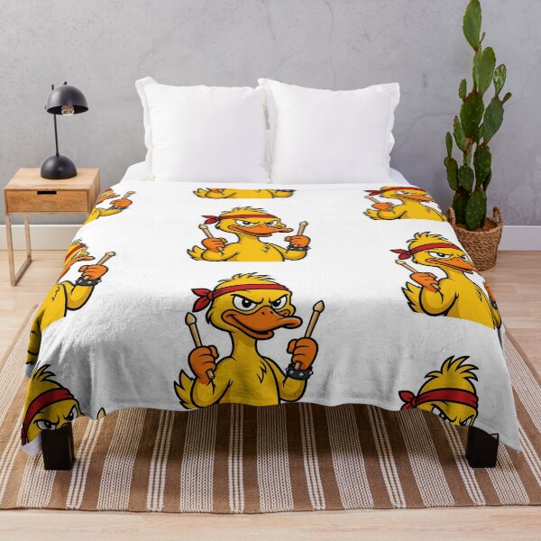 Item preview, Rebellious Duck Heavy Metal Drummer with Drumsticks – Funny Music Animal designed and sold by Confuzz1ed.