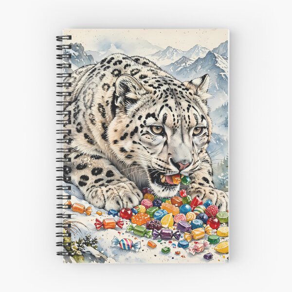 Item preview, Snow Leopard Eating Sweets designed and sold by m-y-A-I-A-R-T-.