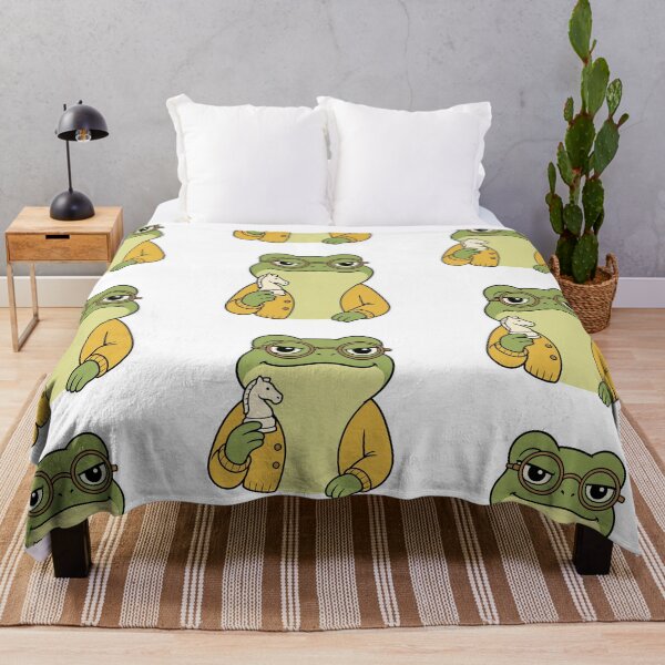 Item preview, Serious Frog Chess Champion Holding a Knight – Cute Strategic Animal designed and sold by Confuzz1ed.