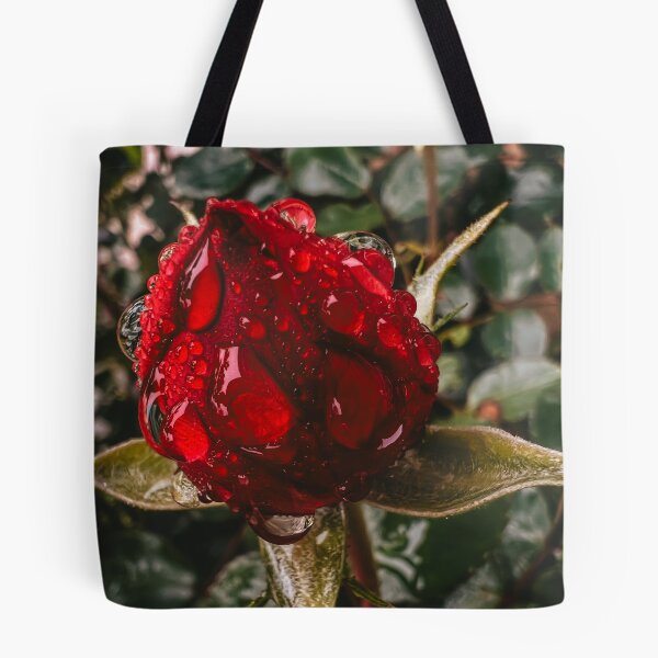 Item preview, red rose with rain drops dark romantic designed and sold by LenaRus.
