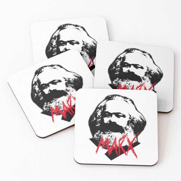 Item preview, Karl Marx (red text) - High Contrast Revolutionary Portrait designed and sold by Flemetharya.