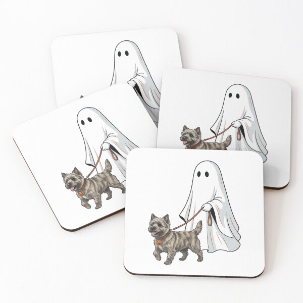 Item preview, Ghost Walking Cairn Terrier Halloween Cute Spooky Brindle Dog Lover designed and sold by raedattia.