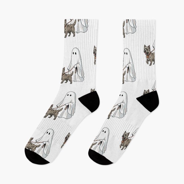 Item preview, Ghost Walking Cairn Terrier Halloween Cute Spooky Brindle Dog Lover designed and sold by raedattia.