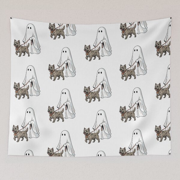Item preview, Ghost Walking Cairn Terrier Halloween Cute Spooky Brindle Dog Lover designed and sold by raedattia.