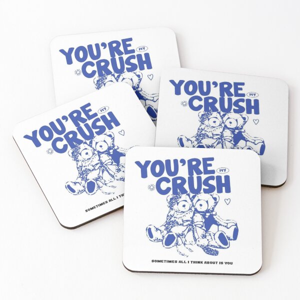 Item preview, You're My Crush Cute Teddy Bears Blue Grunge Aesthetic designed and sold by LunaVibe27.