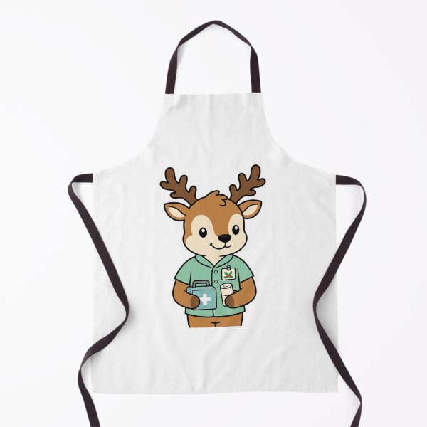 Item preview, Caring Reindeer Veterinary Nurse with Medical Kit – Cute Christmas Animal designed and sold by Confuzz1ed.