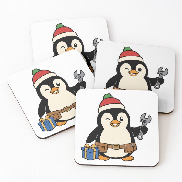 Item preview, Penguin Christmas Plumber with Wrench – Funny Festive Tradesperson Animal designed and sold by Confuzz1ed.