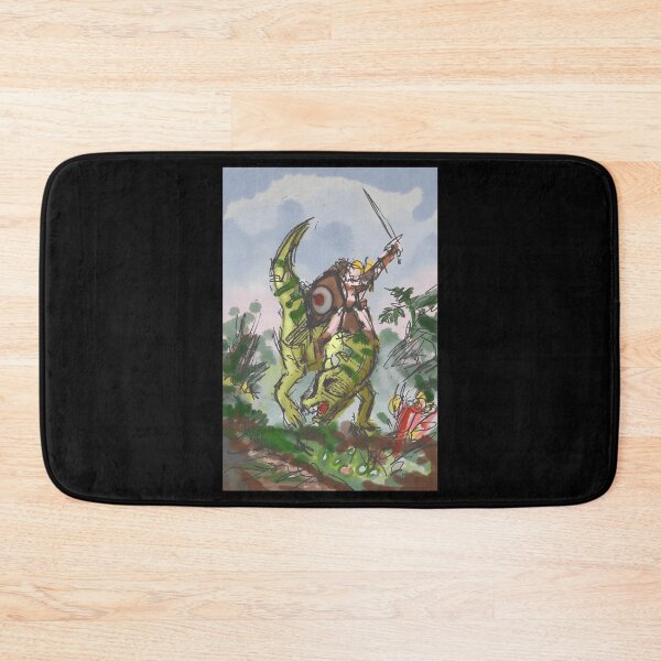Item preview, Hunter Riding Fierce Dinosaur with Sword and Shield designed and sold by lcnsdjstrtrystd.