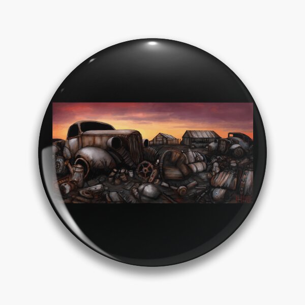 Item preview, Rusty Junkyard Cars at Sunset Digital Painting designed and sold by lcnsdjstrtrystd.