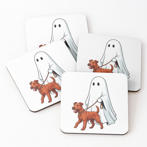 Item preview, Ghost Walking Irish Terrier Halloween Cute Spooky Red Wirehaired Dog Lover designed and sold by raedattia.