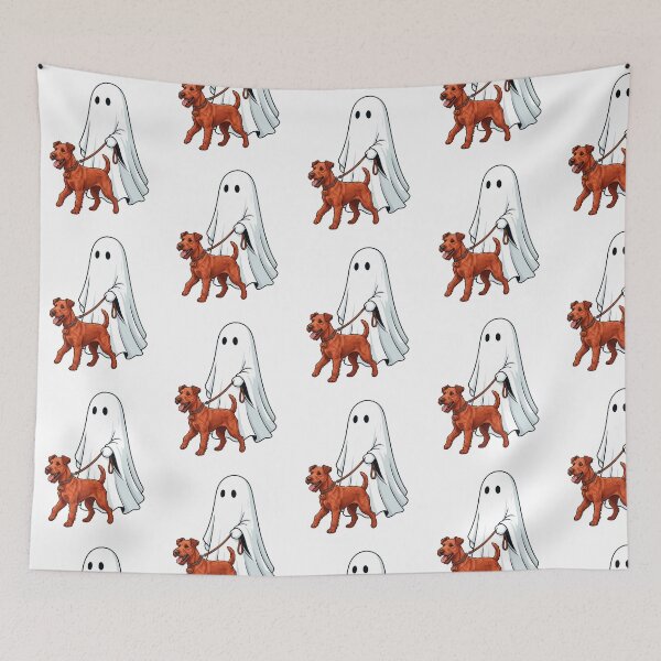 Item preview, Ghost Walking Irish Terrier Halloween Cute Spooky Red Wirehaired Dog Lover designed and sold by raedattia.