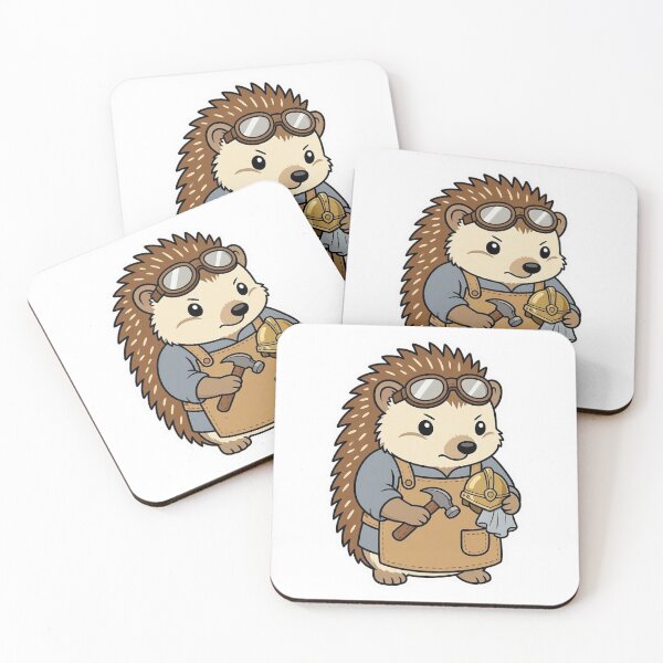Item preview, Hedgehog Fantasy Armourer Forging Tiny Helmets – Cute Medieval Animal designed and sold by Confuzz1ed.