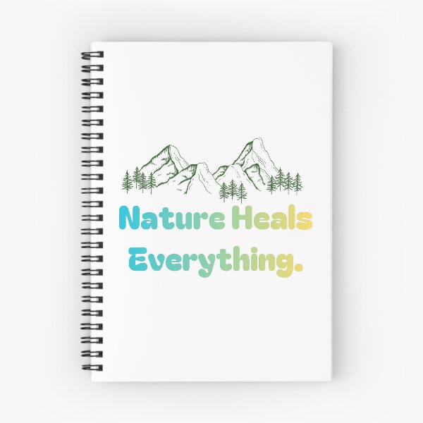 Item preview, Nature heals everything | inspirational quote | Foredt hiking designed and sold by symas.