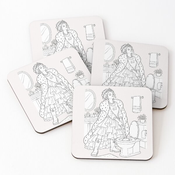 Item preview, Royal Flush – Funny Queen with Toilet Plunger. designed and sold by NewtBoo.