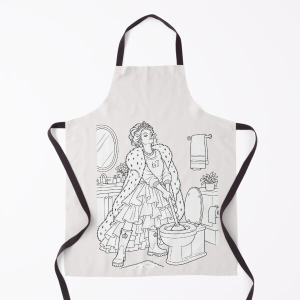 Item preview, Royal Flush – Funny Queen with Toilet Plunger. designed and sold by NewtBoo.