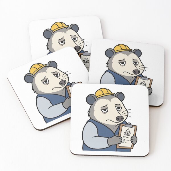 Item preview, Exhausted Possum Haunted House Inspector – Funny Spooky Job Character designed and sold by Confuzz1ed.