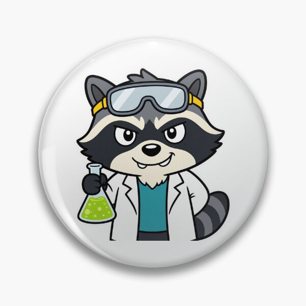 Item preview, Mischievous Raccoon Mad Scientist with Bubbling Flask – Funny Halloween Animal designed and sold by Confuzz1ed.